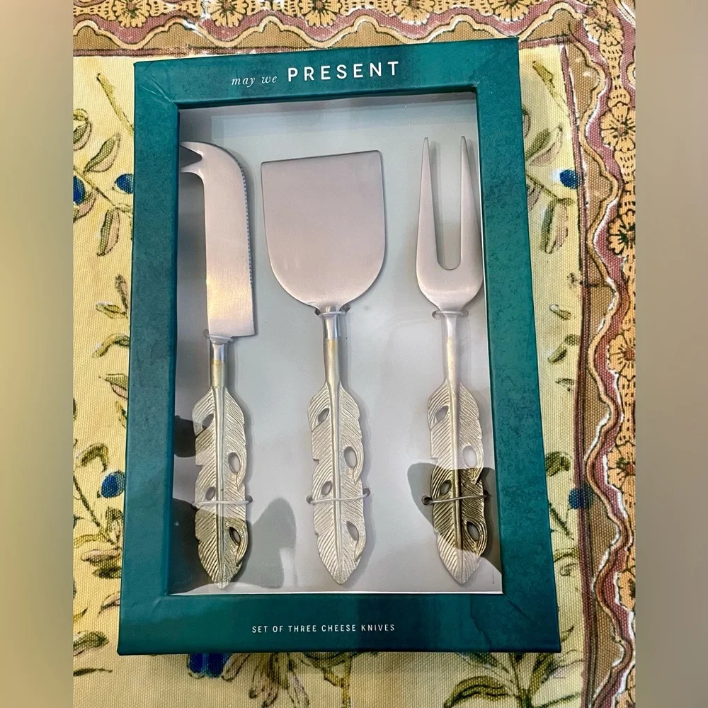 Anthropologie Isabella Cheese Knife Set NIB